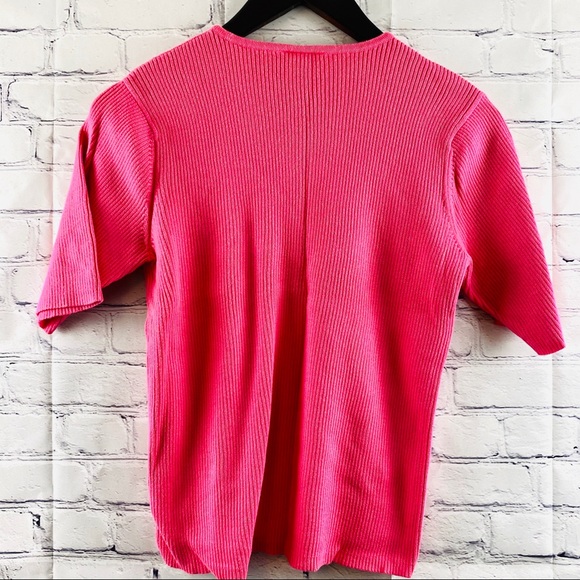 Talbots knit pink short sleeve shirt - Picture 2 of 3